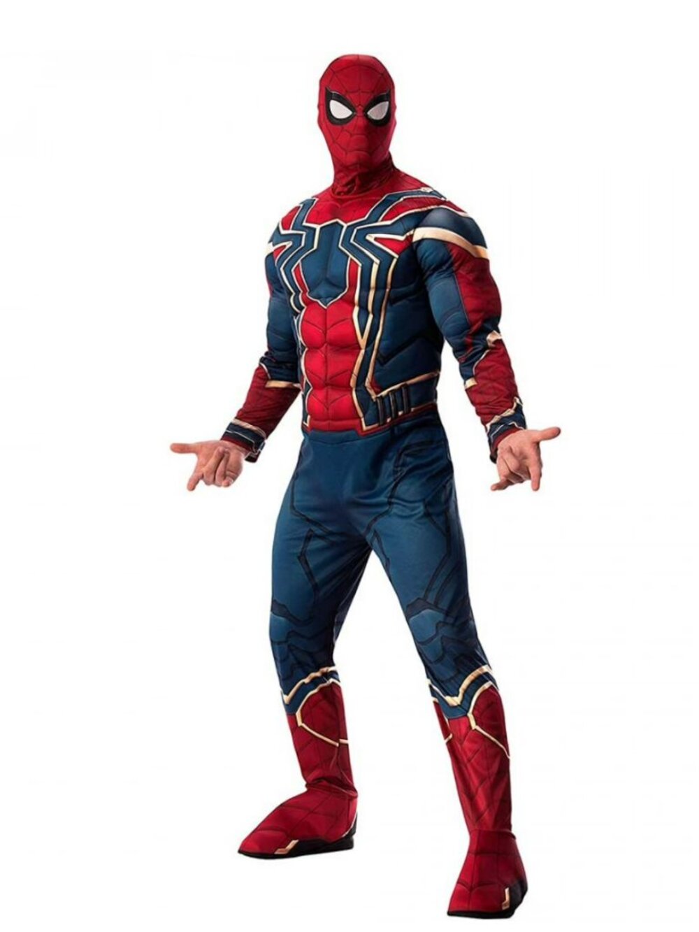 Rubie’s Marvel Iron Spider Costume Large Avengers Infinity War 2018 Damaged Mask